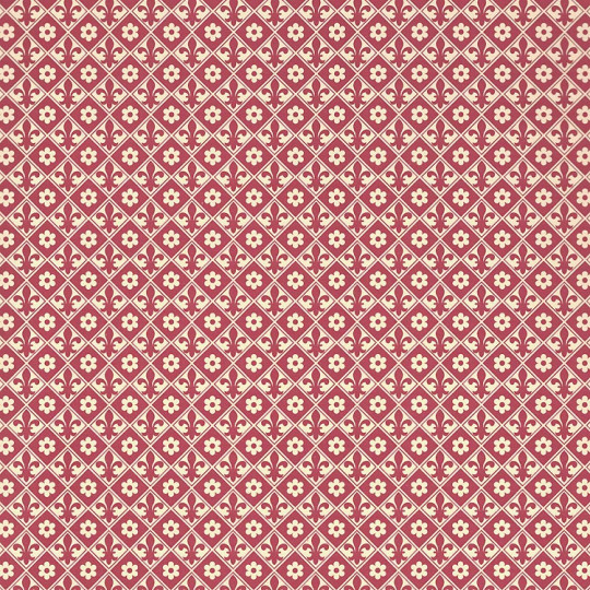 Burgundy Fleur De Lis Print Italian Paper ~ Carta Varese Italy